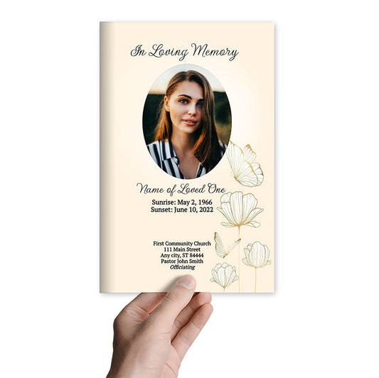 Glimmer Online Funeral Program Template - The Funeral Program Site