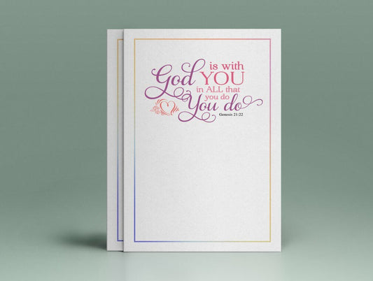God Is With You Bible Verse Word Art - The Funeral Program Site
