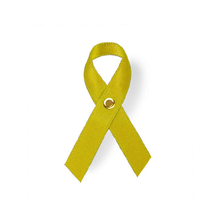 Gold Cancer Ribbon, Awareness Ribbons (No Personalization) - Pack of 10 - Celebrate Prints