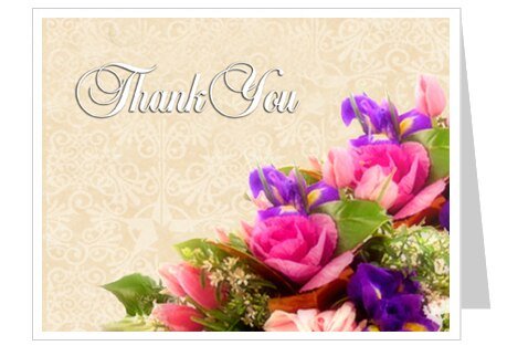 Golden Thank You Card Template - The Funeral Program Site