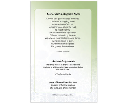 Divine 4-Sided Graduated Funeral Program Template.