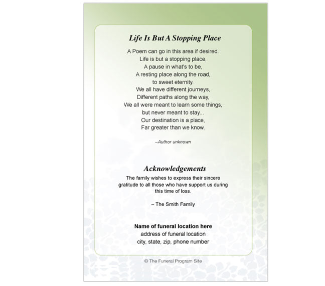 Divine A4 Funeral Order of Service Template.