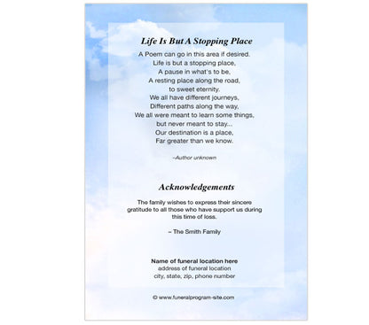 Salvation 4-Sided Graduated Funeral Program Template.