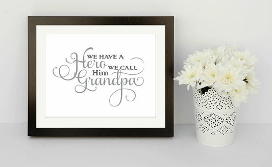 Grandpa Hero Ever Word Art - The Funeral Program Site