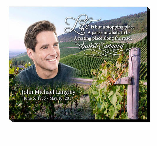 Grape Vineyards 20x16 Memorial Plaque - The Funeral Program Site