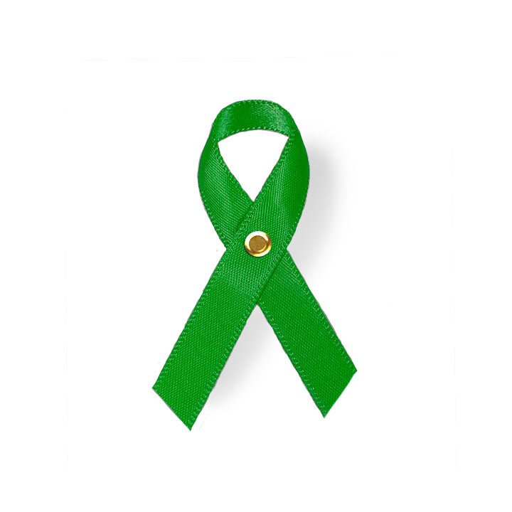 Green Cancer Ribbon, Awareness Ribbons (No Personalization) - Pack of 10 - Celebrate Prints