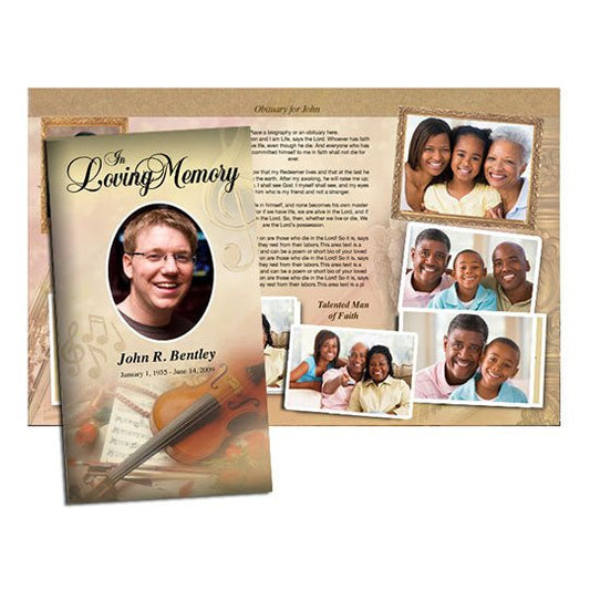 Harmony TriFold Funeral Brochure Template - The Funeral Program Site