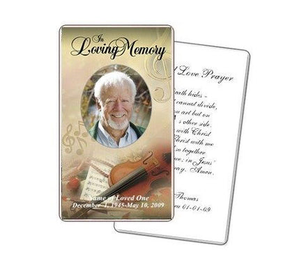 Harmony Prayer Card Template.
