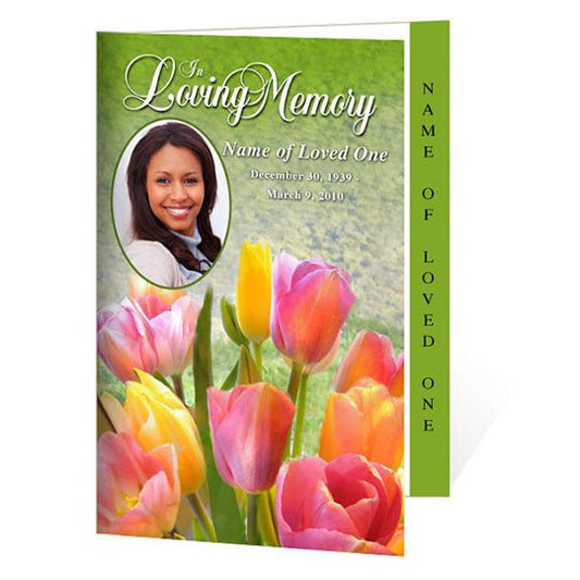 Harvest 4 - Sided Graduated Funeral Program Template - The Funeral Program Site