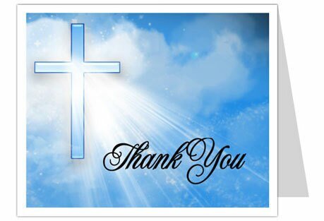 Heaven Thank You Card Template - The Funeral Program Site