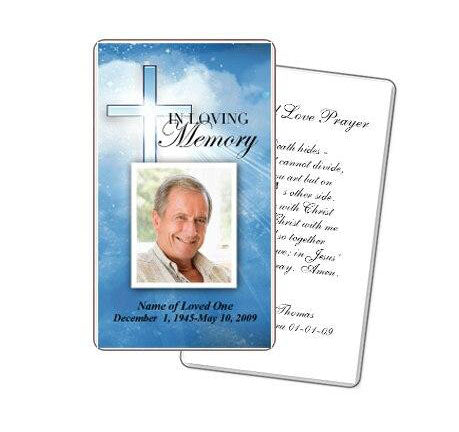 Heaven Prayer Card Template.
