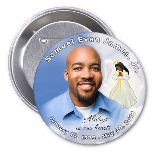 Heaven's Angel Memorial Button (Pack of 10) - The Funeral Program Site