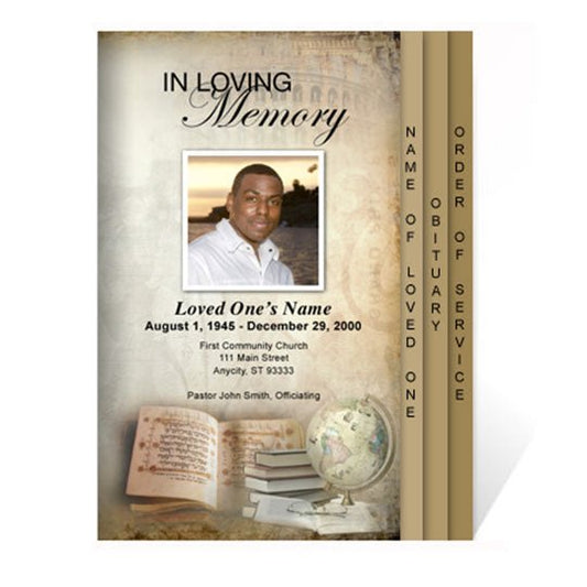 History 8 - Sided Graduated Program Template - The Funeral Program Site