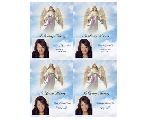Holy Flat Card Template - The Funeral Program Site