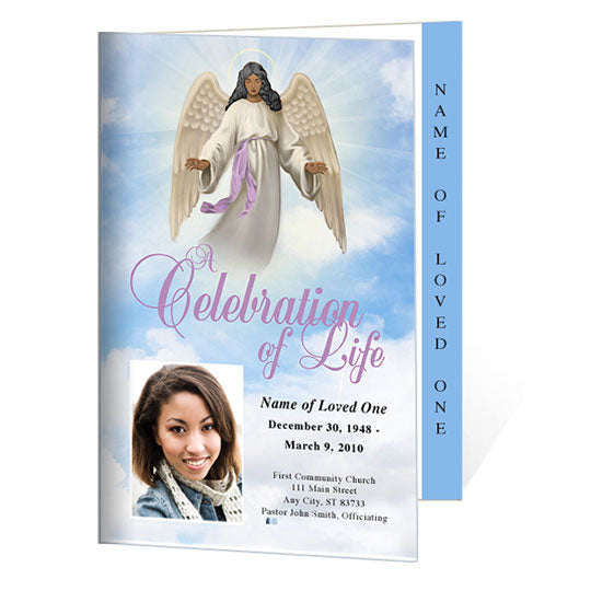 Holy 4-Sided Graduated Funeral Program Template.