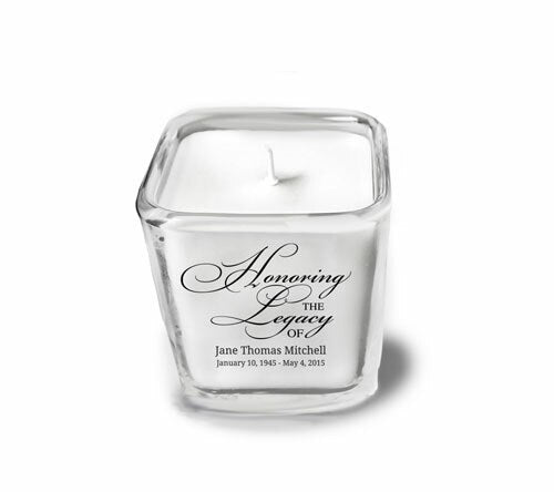 Honoring Legacy Glass Cube Memorial Candle - The Funeral Program Site