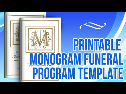 Plantilla de programa Monogram Gold F