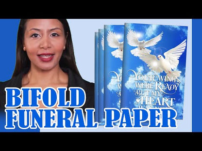 Golden Pathway Funeral Program Paper (Pack of 25)