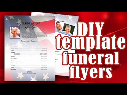 Coral Funeral Flyer Template