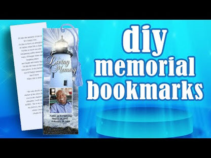 Classic Memorial Bookmark Template