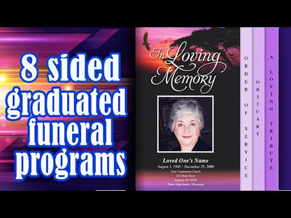 Dragonfly 8-Sided Graduated Funeral Program Template