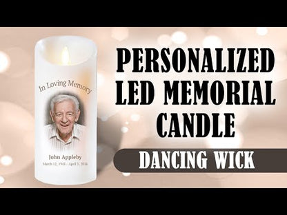 In Memory Dancing Wick LED Personalized Memorial Candle