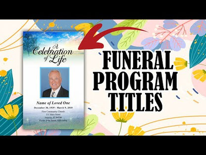 Crystaline Funeral Program Titles Pack of 12