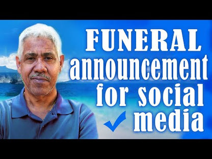 Beach Social Media Funeral Service Announcement Video 1080p