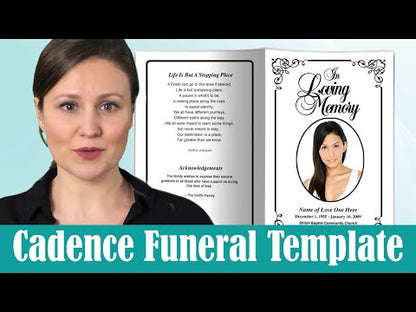 Cadence Funeral Program Template