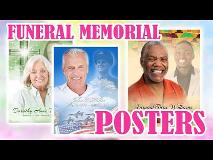 Camouflage Funeral Memorial Poster Portrait