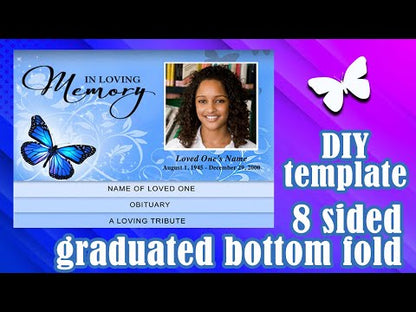 Awareness 8-Sided Graduated Bottom Fold Template (Letter Size)