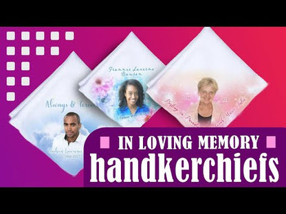 Heavenly Clouds Personalized Memorial Handkerchief