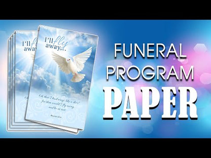 Fly Away Funeral Program Paper (Pack of 25)
