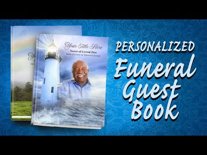 Lighthouse Perfect Bind Memorial Funeral Guest Book