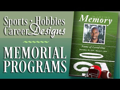 Football Funeral Program Template