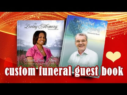 Custom Hardcover Perfect Bind Funeral Guest Book