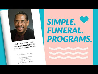 Multi Photo Funeral Program Template