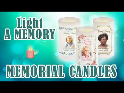 Flourish Leaves Flameless LED Memorial Candle