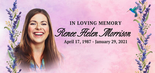 Hummingbird Custom Casket Panel Insert - The Funeral Program Site