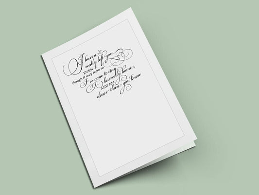 I Haven't Really Left You Funeral Poem Word Art - The Funeral Program Site