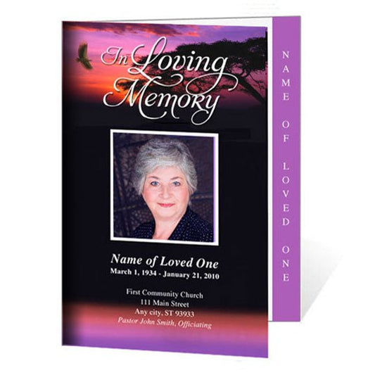 Imagine 4 - Sided Graduated Funeral Program Template - The Funeral Program Site