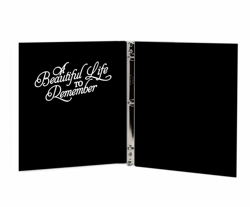 Cadence 3-Ring Book Binder Funeral Guest Book.