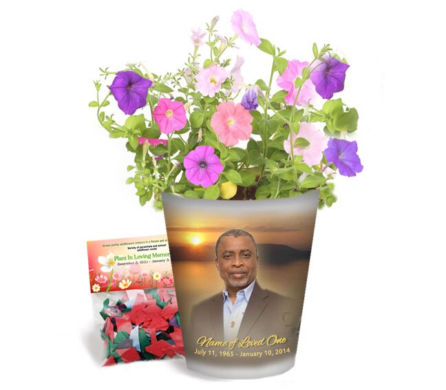 Kenya Personalized Memorial Ceramic Flower Pot.