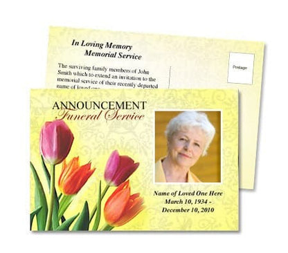 Sunny Funeral Announcement Template.