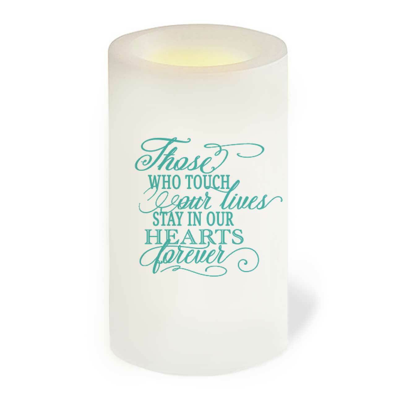 Butterfly Florals Personalized Flameless LED Memorial Candle.