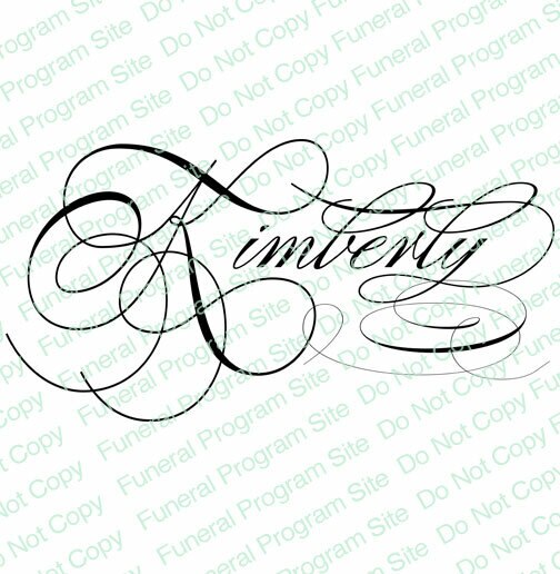 Kimberly Word Art Name Design.