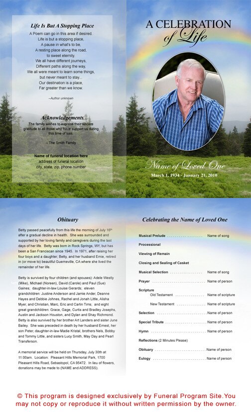 Promise Funeral Booklet Template.