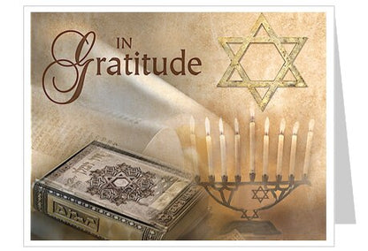 Jewish Thank You Card Template.