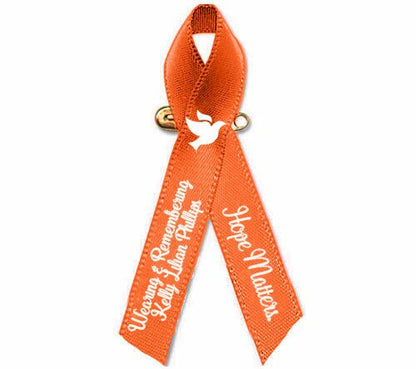 Leukemia, Kidney Cancer Ribbon (Orange) - Pack of 10.