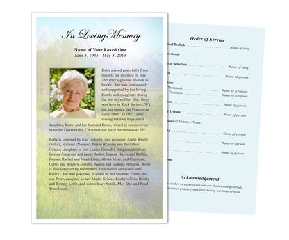 Tranquil Funeral Flyer Template.